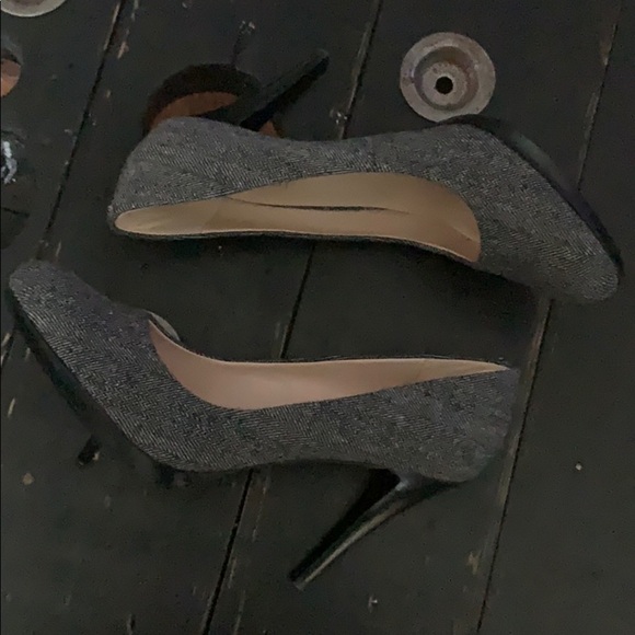 NWOB NINE WEST Wise Up 2 Herringbone Textile Heels - Picture 3 of 14